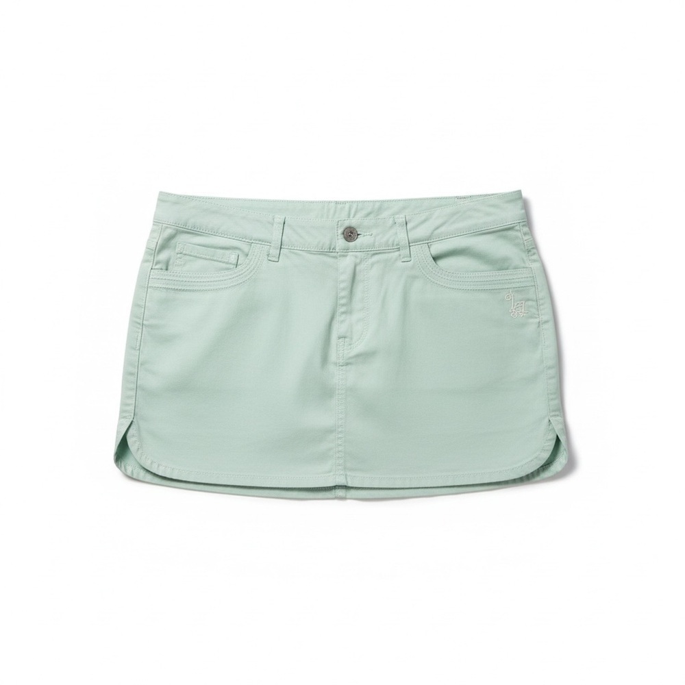 Y2K Diesel Mint Green cotton Mini Skirt|size 28